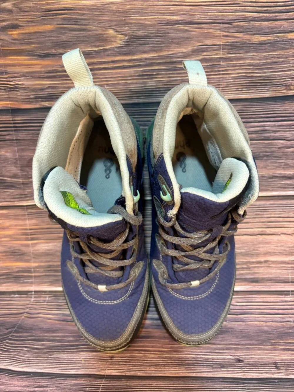 Ahnu‎ Sugarpine Waterproof Hiking Boots Blue Teal Women's Athletic Size 8